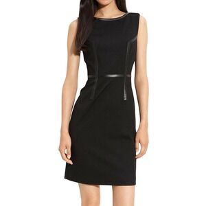Trina Turk‎ Black Sheath Pencil Dress Size 2 Classic LBD Capsule MSRP $248